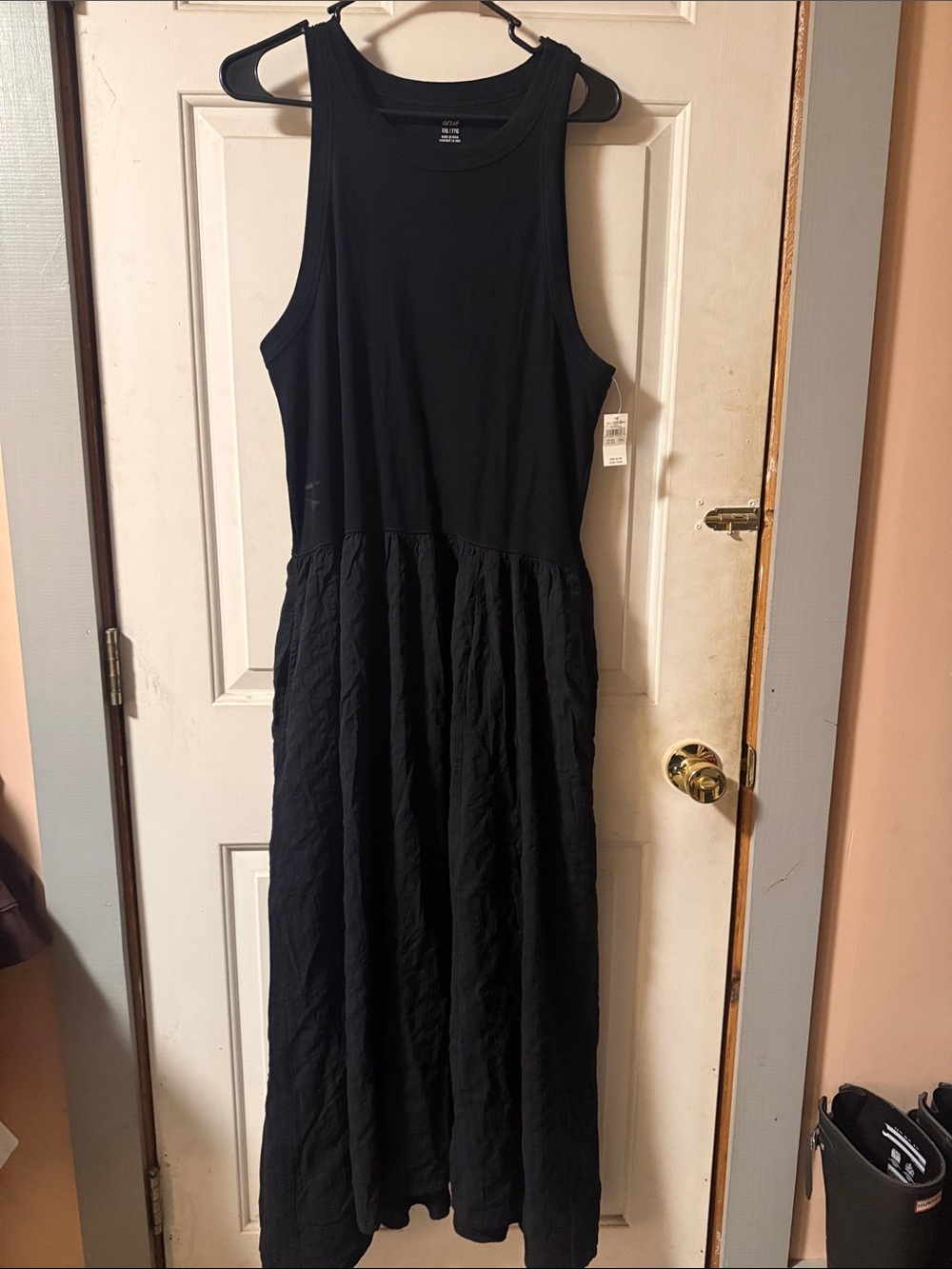 aerie Black Sleeveless Maxi Dress